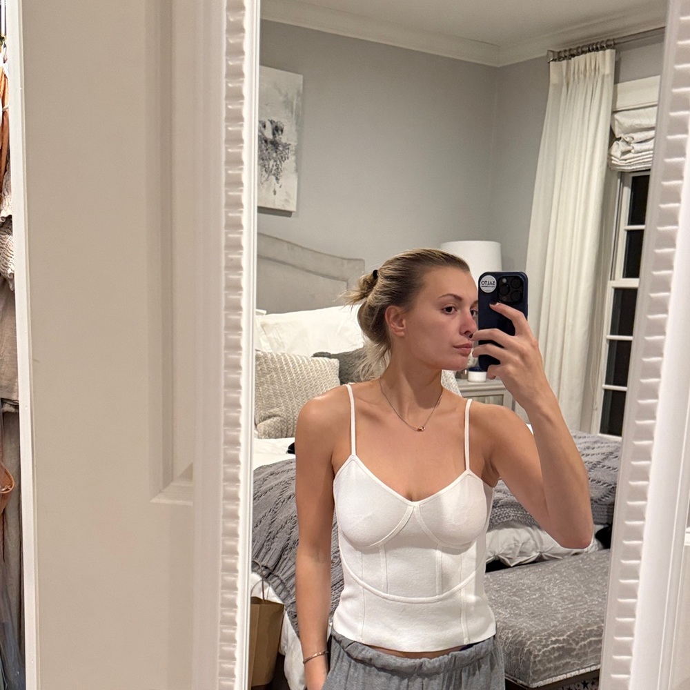 NEW WITH TAGS MIXOLOGY White Strappy Corset Top
